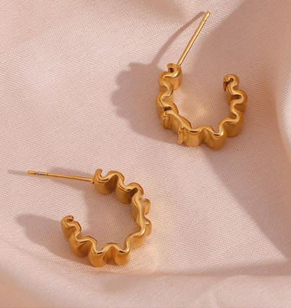 Aretes Golden Folds