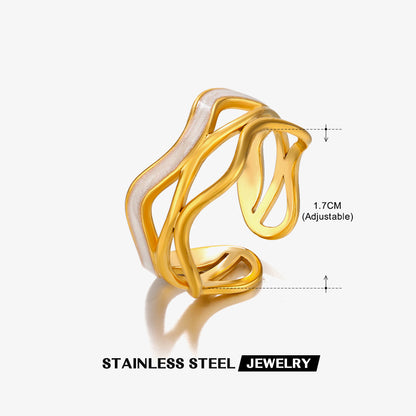 Anillo Golden Waves